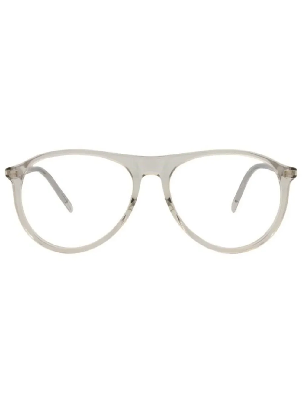 New Saint Laurent Unisex Aviator Beige Beige Transparent Fashion Designer Eyegla